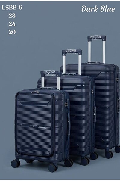 Generic 3-Piece Hardside Lightweight PP Luggage Set with 360° Spinner Wheels