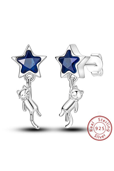 Choice22 KTE275 Hoop Earrings Original 925 Sterling Silver Blue Starlight Cry...