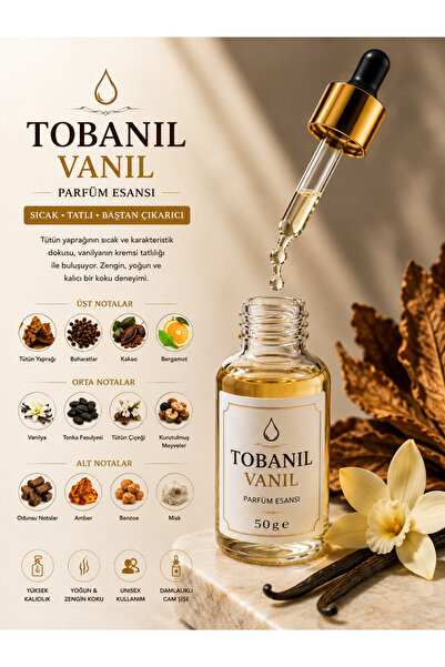 Mirkimya TOBANIL VANIL Muadil Parfüm Esansı 50 g - Baharatlı Vanilya Koku - C...