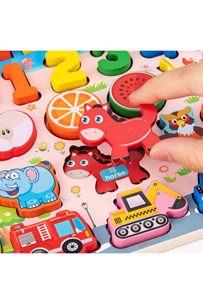 OEM Placa logaritmica montessori din lemn 6 in 1