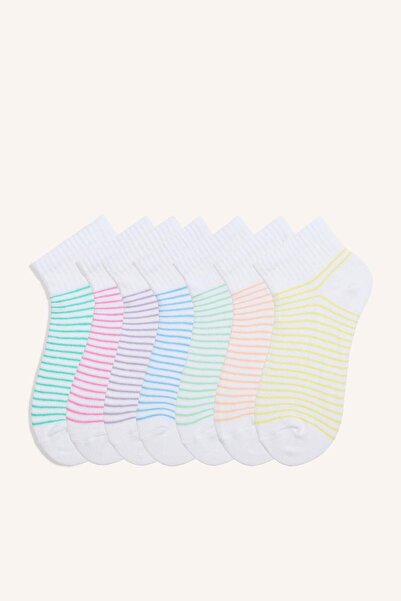 DeFacto 7-Pack Cotton Booties Socks for Girls I5458A8Ns