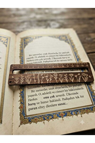 Mu Art Ahşap Wooden Bookmark (with Reading Guide and Ruler) 3 mm Colored Mdf ...