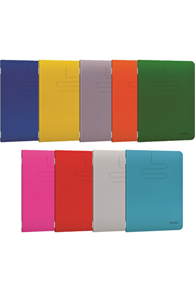 Herlitz Caiet A4 60 file, coperta PP, patratele, colturi rotunjite, 5 buc/set...
