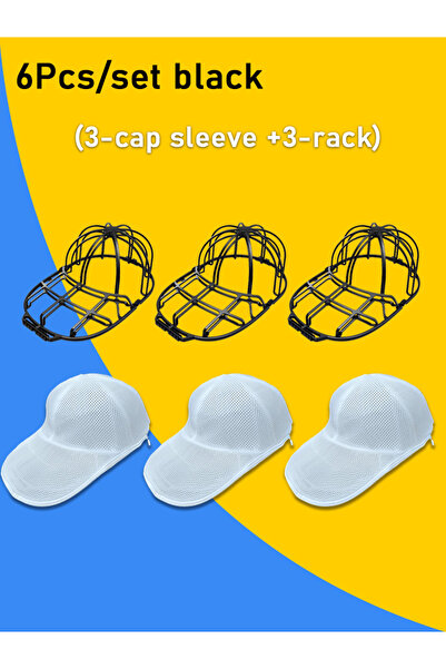Choice 6Pcs black 2Pcs/set Hat washing set, baseball duckbill cap, washing an...