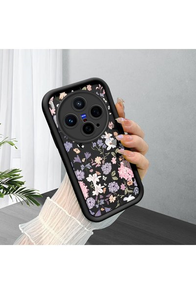 ucuc Vivo X300 Compatible Black Silicone Case Shockproof with Camera Protection