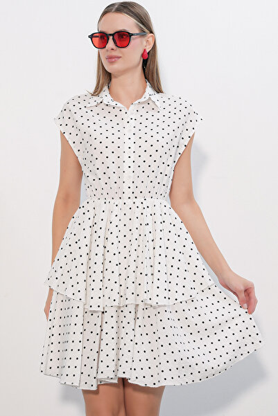 Bigdart Women's Zero Sleeve Fold Dress 2622 - A.White