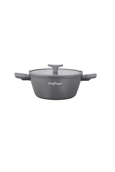 cheffinger Cratiță antiaderentă cu filtru și gură de scurgere, 24 cm, 4,5 litri