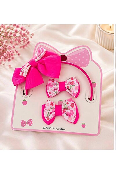 Vipfoni Crown and Side Clip Set with Ribbon Figures for Little Princesses