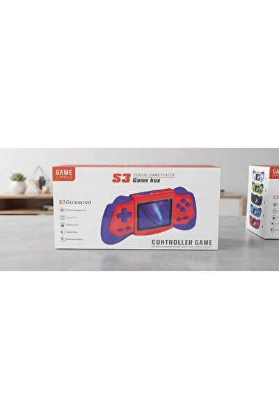 BEHATECH S3 Game Box Taşınabilir El Oyun Konsolu 520 Dahili Oyun TV Bağlantılı Şarjlı Retro Game Console Kırmızı