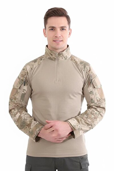 SINGLE SWORD Unisex Outdoor Combat T-Shirt - Gendarmerie Camouflage, Size S