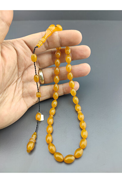 İskeçe Tesbih Ali Baba Masterpiece Colorful Amber, the Peak of Color, 2 Layers Polished, Certified 10214