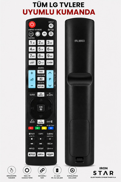 LG kumandası / TV kumandası / televizyon kumandası / TV uyumlu kumanda / akıl...
