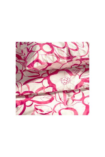 IKEA طقم غطاء لحاف مزدوج، أبيض-وردي، 240x220/50x60 سم