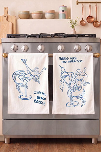 ecemre beach towel Patterned (Printed) Kitchen Towels (Set of 2) |   30×50 cm