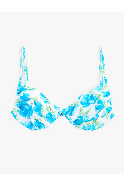 Koton Büzgülü Çiçekli Balenli Bikini Üstü