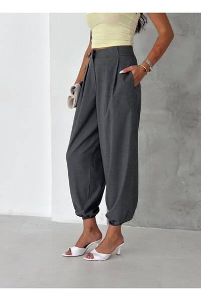 TheyYou Women's Woven Pleated Balloon Pants