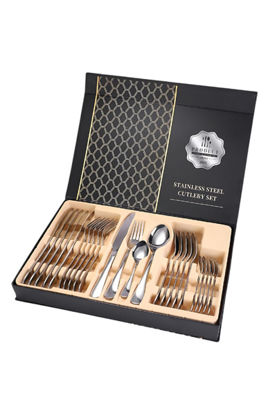 OEM Set de tacâmuri din oțel inoxidabil, 24 de piese, pentru 6 persoane