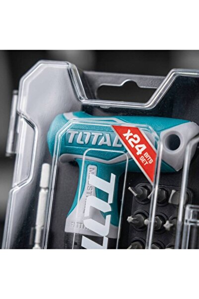 Total Tools طقم مفكات براغي بمقبض على شكل حرف T مكون من 24 قطعة