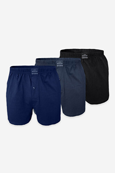 Malabadi Men's Black Navy Blue Smoked 3-Piece Premium Collection Wide Fit Mod...
