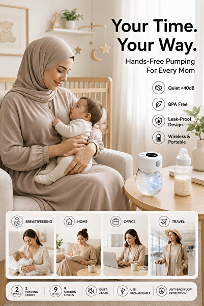 Ummelia مضخة ثدي كهربائية قابلة للارتداء S12 |   مضخة ثدي لاسلكية بدون استخدام اليدين |   جهاز شفط الحليب المحمول القابل لإعادة الشحن |   وضعين |   9 مستويات شفط |   سيليكون خالٍ من مادة BPA |   مانع للتسرب، 27 ملم