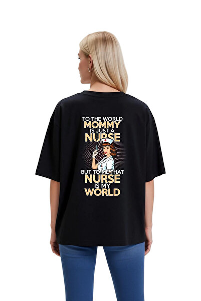 PayBuy Women's Oversize Nurse Printed T-Shirt for Mothers Relaxed Fit Daily W...