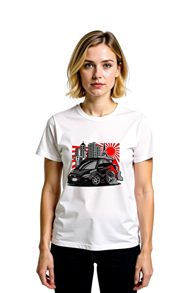 PayBuy Japanese Car Culture Motif Printed Women's T-Shirt
