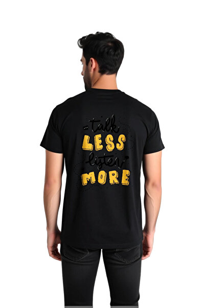 PayBuy Men's Listening over Talking Printed T-Shirt Relaxed Fit Casual Wear C...
