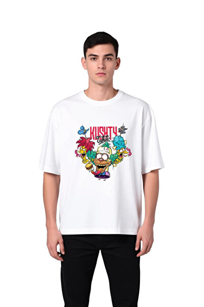PayBuy Men's Oversize T-Shirt Surrealist Cartoon Print Digital Print Relaxed ...