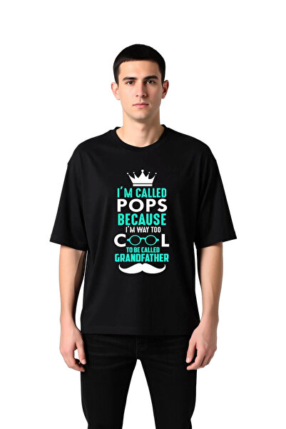 PayBuy Men's Oversize Printed T-Shirt Pops Title Grandfather Humor Graphic Pa...