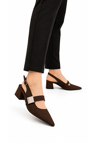 FİNTAS Ayağınıza Gelen Moda Women's Classic Shoes with Side Stones, Satin Mat...