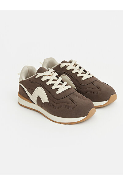 LC Waikiki Lcw Steps Brown Suede-Look Girls' Sports Shoes
