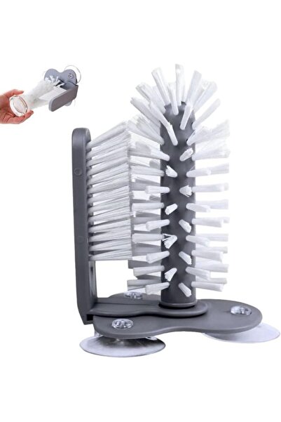 STARSTAR Double-sided suction cup cup brush, 2-in-1 off-white