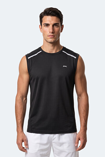 Slazenger Ανδρικό αμάνικο μαύρο μπλουζάκι REXIS