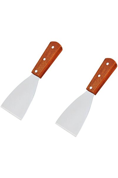 STARSTAR BBQ spatula set (2 pieces), stainless steel with wooden handle, suit...