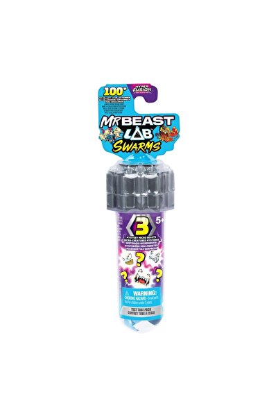 GIOCHI PREZIOSI MrBeast Lab Hyper Fusion 3 Micro Bestii Misterioase + Sticker...