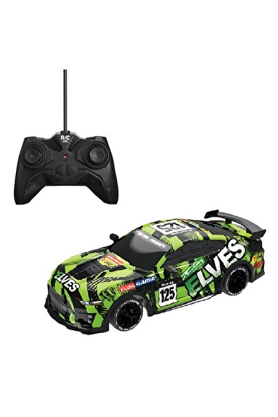 OEM Mașină de drift verde cu telecomandă, cu lumini și aripă - Ediția de curs...