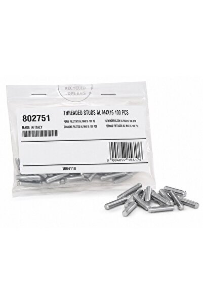 Telwin Șuruburi din aluminiu pentru sudură în puncte 802751, M4x16 mm, 100 buc
