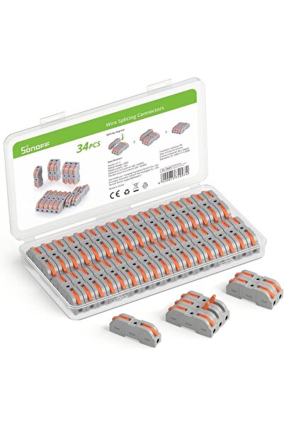 Sonoff Set 34 conectori rapizi pentru imbinare fire D1-1, 32A, Gri