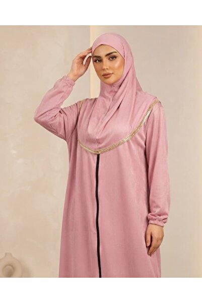 Şahane Prayer Robe, Prayer Clothing, Jersey Fabric with Zipper