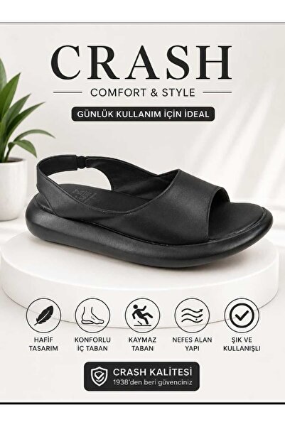 Crash Women's Summer Casual Black Comfortable Sandals