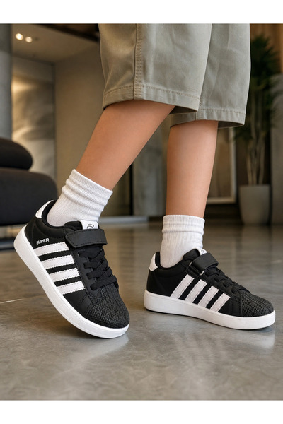 Babetty Unisex Kids Sneaker Velcro Comfortable Casual Shoes for School