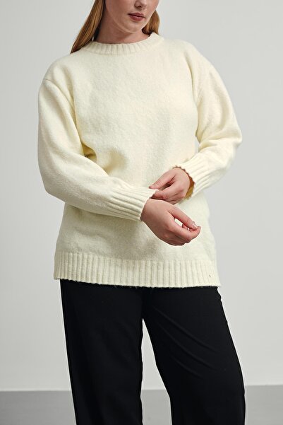 Gülce moda Women's Wool Blend Soft Textured Premium Quality Crew Neck Knitwea...