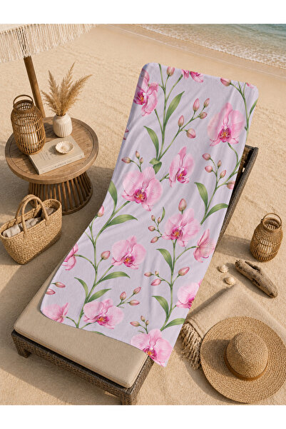 Evmila Ramuri romantice de flori de cireș roz cu model botanic 70x150 Prosop ...