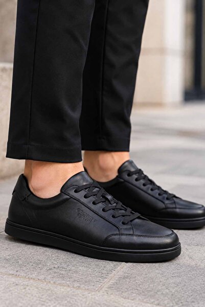 Dockers By Gerli Men's Black Casual Shoes 100% Genuine Leather Lace-Up Casual...