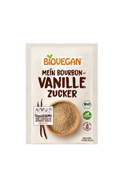 Biovegan Zahăr integral cu vanilie, bio, fără gluten, 4x8g