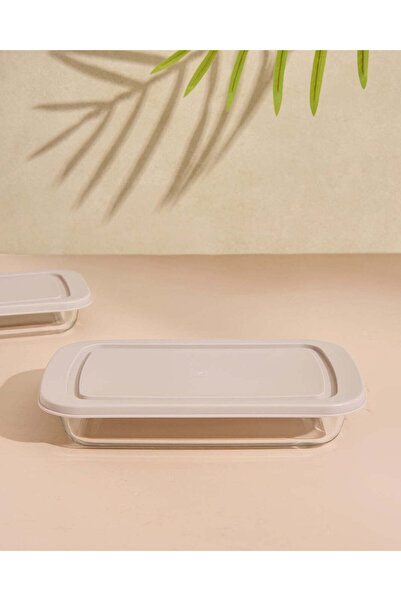 REDTAG Grey Rectangular Glass Baking Dish with Lid (1L)
