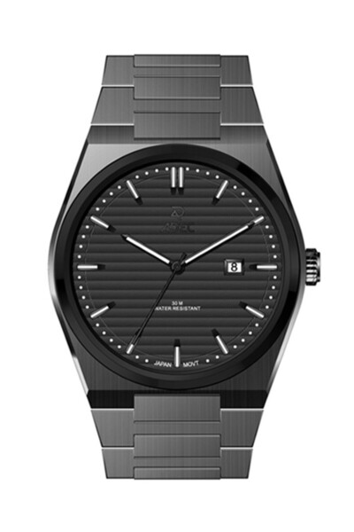 Adec Ag24117-5 Steel Case Cord Calendar Japanese Metallic Color Men's Wristwatch