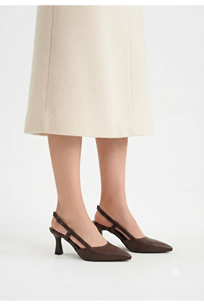 Zerenyus Hoost Premium Brown Heeled Shoes 7.5 cm
