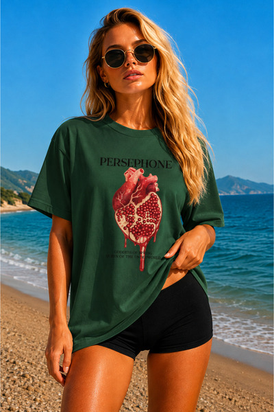 FECCY Premium Persephone Printed Oversize Γυναικείο T-Shirt Ανδρικό T-Shirt Β...
