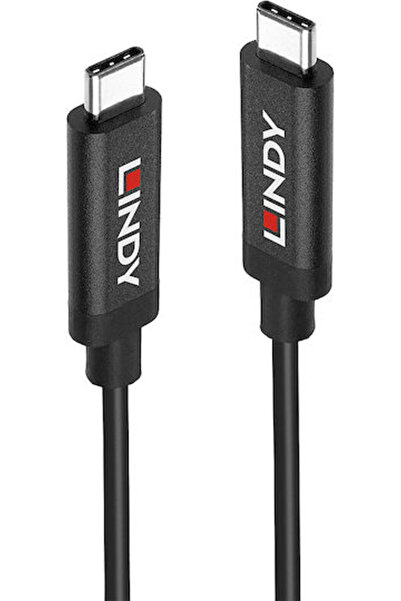 LİNDY Καλώδιο βίντεο USB 3.2 USB-C Αρσενικό σε USB-C 60W PD Μαύρο 3μ 43348